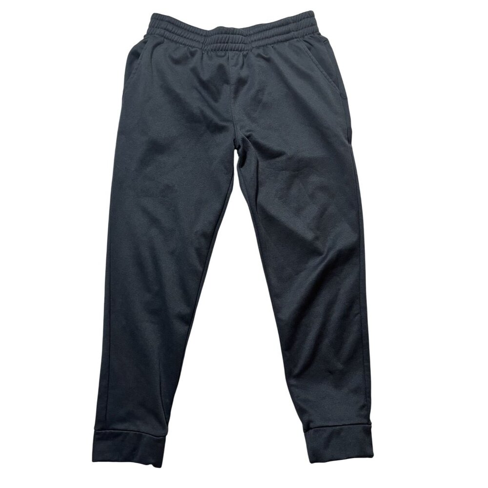 Mens Athletic Joggers Zipper Pockets Elastic Waistband Soft Fabric Size L Black